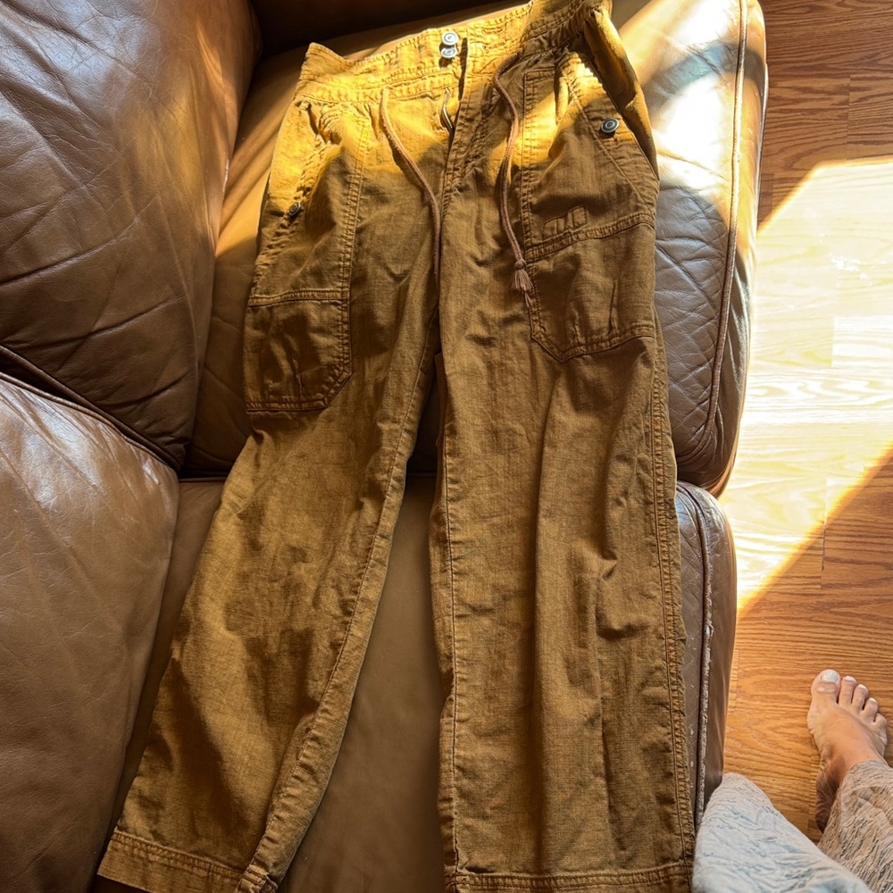 Free People Women's Tan Cargo Jeans